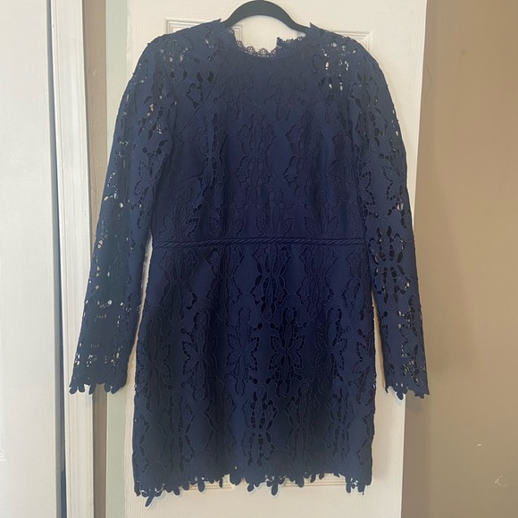 Aqua size Large mini long sleeve dress - Picture 2 of 2
